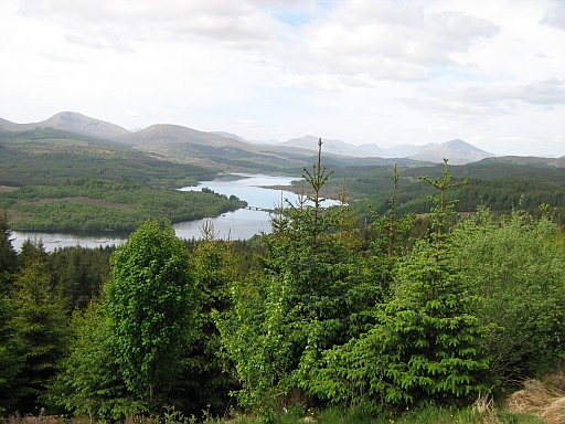 The view from a viewing point along the A87